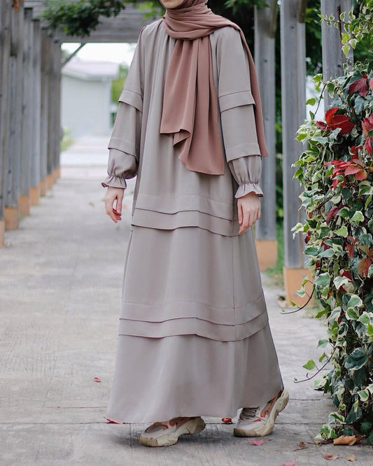 Aurora Drape Pleats Abaya