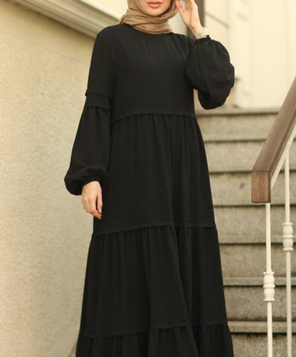 Frilled Layered Abaya - TwinkleLand