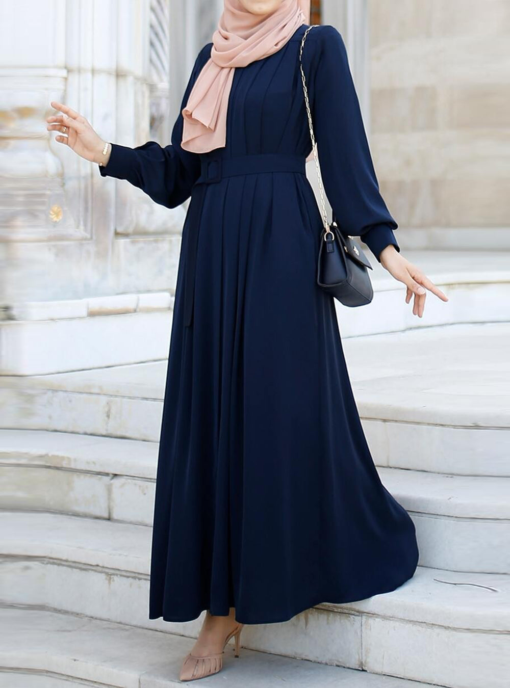 Pleated top abaya online