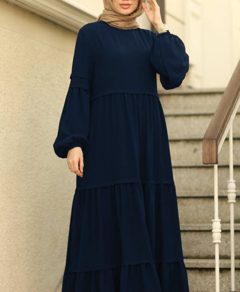 Frilled Layered Abaya - TwinkleLand