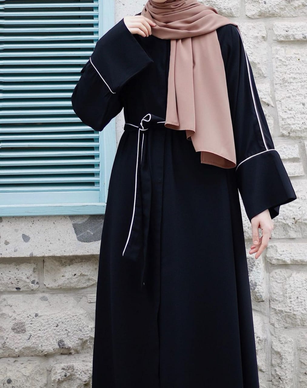 Moonlit Lining Open Abaya - TwinkleLand