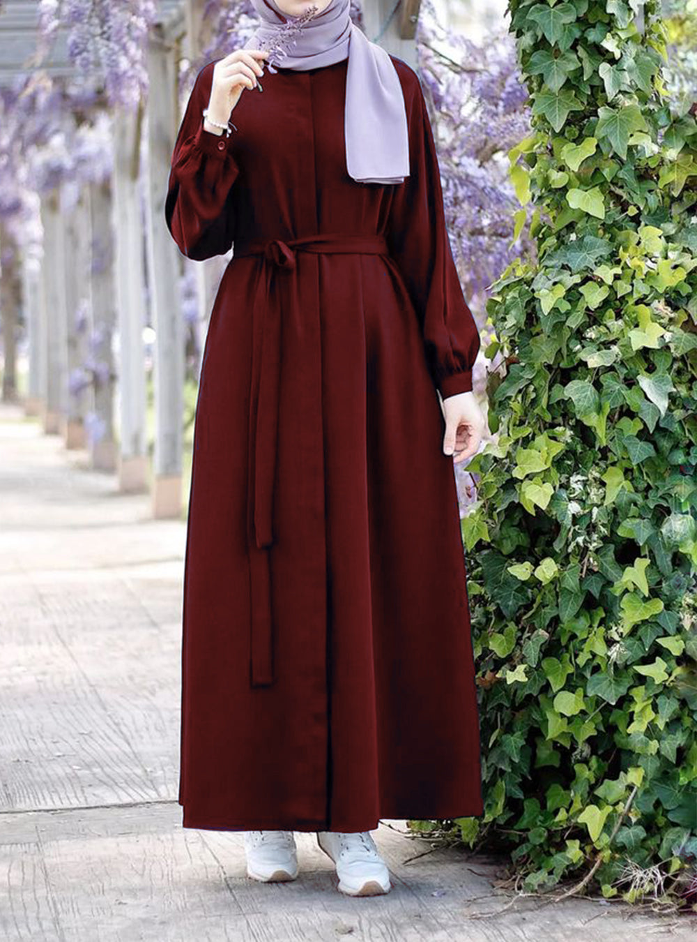 Belted abaya best sale