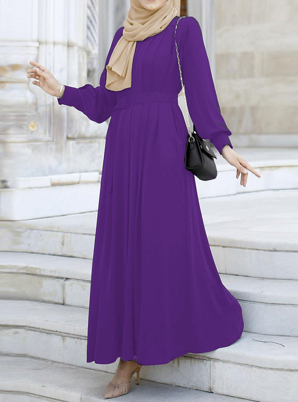 Elegant Pleated Abaya - TwinkleLand